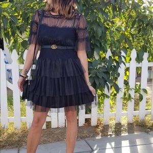 Black tulle dress